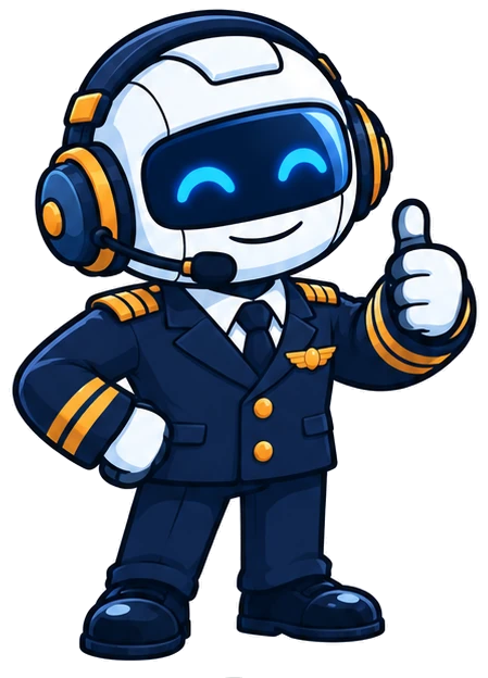 the copilot gives a thumbs up